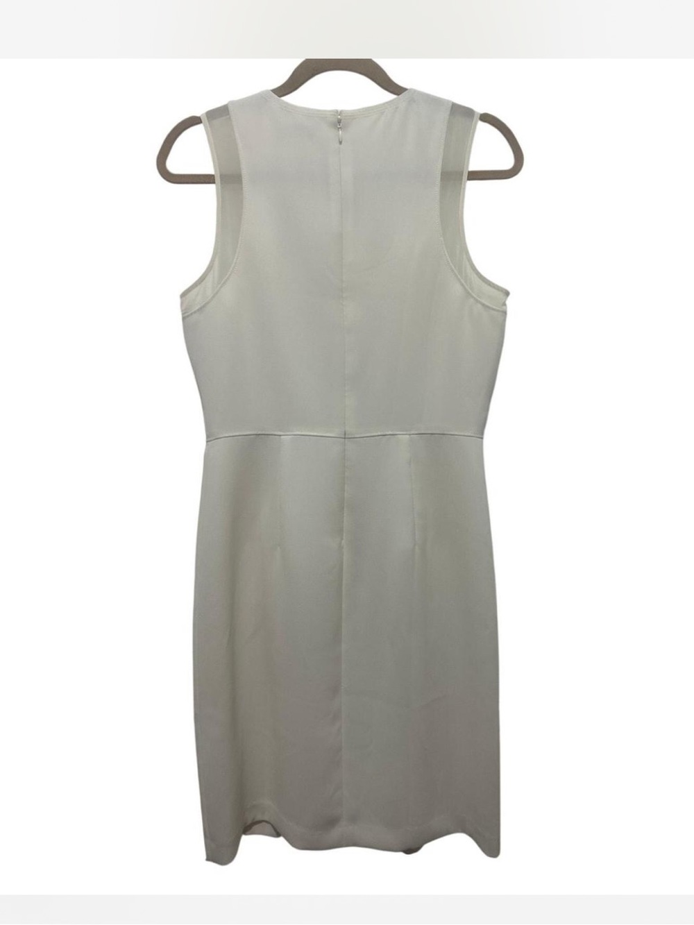 Club Monaco Cream Ohwen Sleeveless Sheath Dress Size 12 - Picture 5 of 6